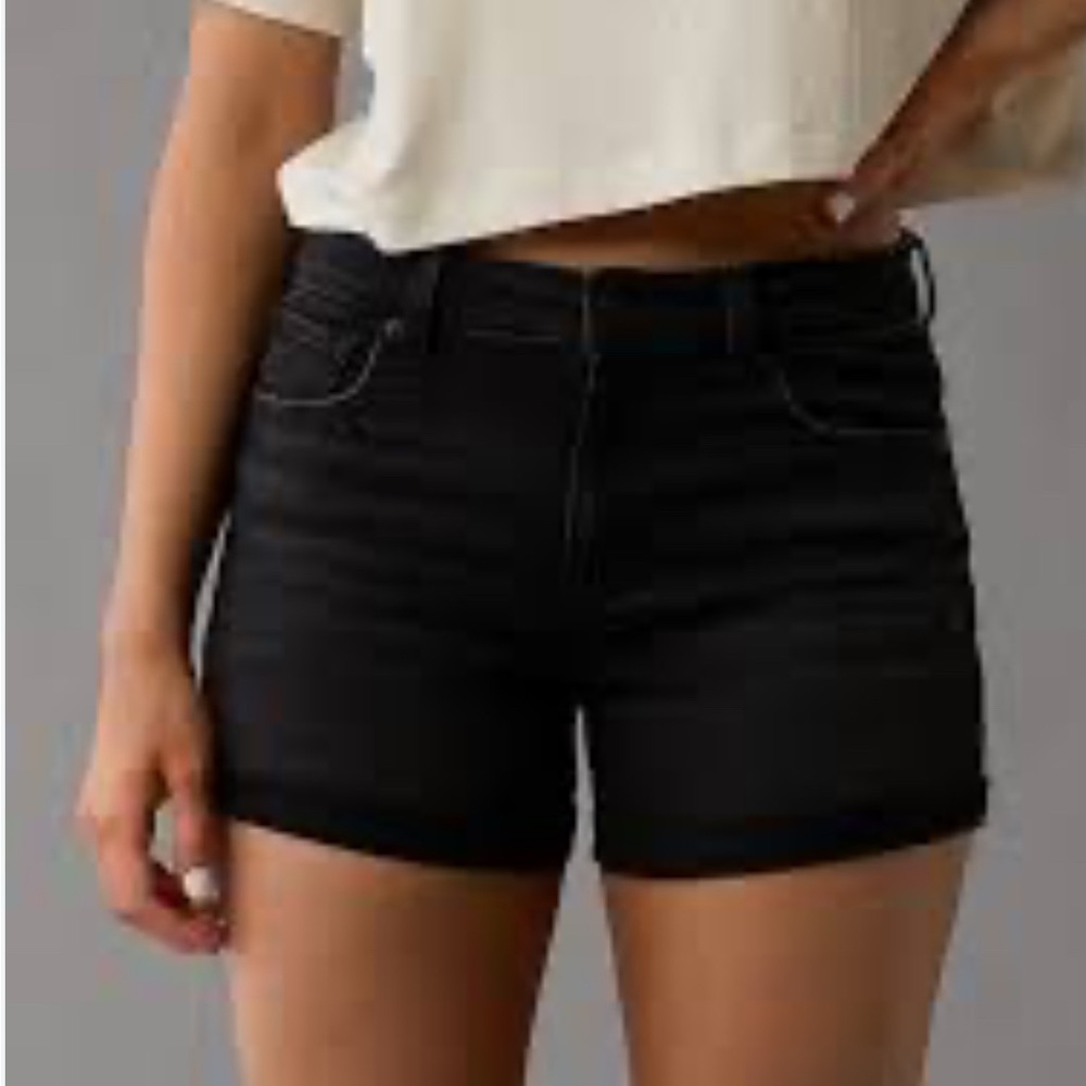 d.Jeans Women's Black Mid-Rise Jean Shorts